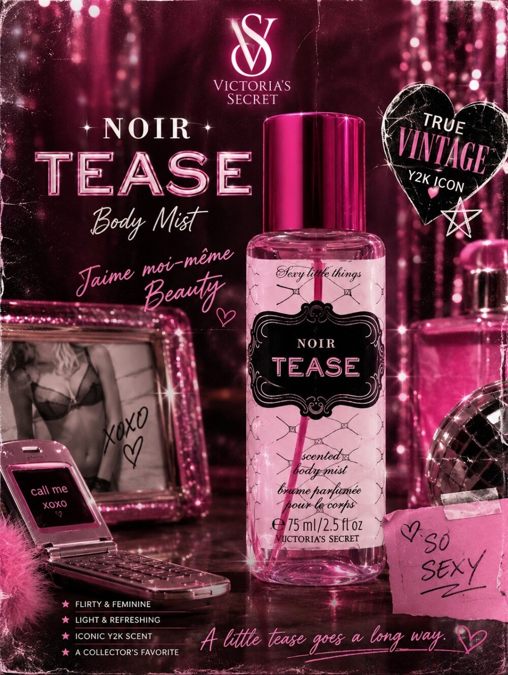 Victoria Secret Sexy Little Things Noir Tease 2.5 oz (travel) True Vintage Y2K